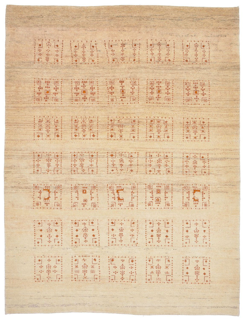 Gabbeh Tæppe - Loribaft Persisk - 198 x 148 cm - natur