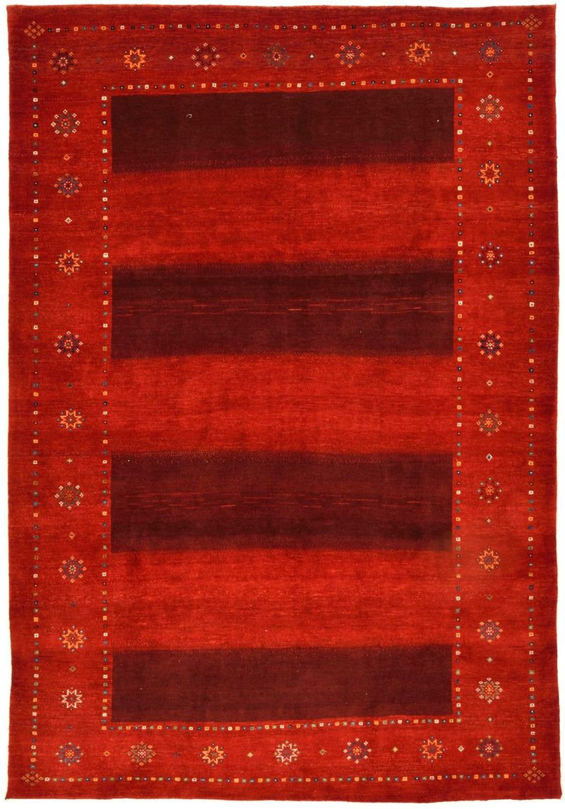 Gabbeh Tæppe - Loribaft Persisk - 332 x 230 cm - rød