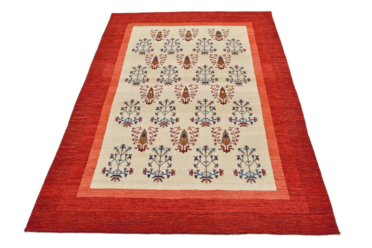Gabbeh Tæppe - Loribaft Persisk - 298 x 200 cm - rød