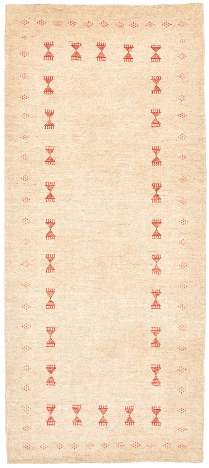 Løber Gabbeh Tæppe - Loribaft Persisk - 201 x 85 cm - beige