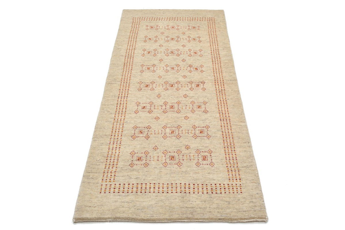 Løber Gabbeh Tæppe - Loribaft Persisk - 195 x 79 cm - beige