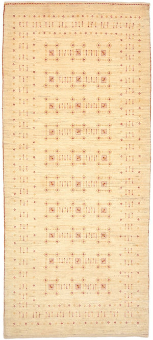 Løber Gabbeh Tæppe - Loribaft Persisk - 201 x 88 cm - natur