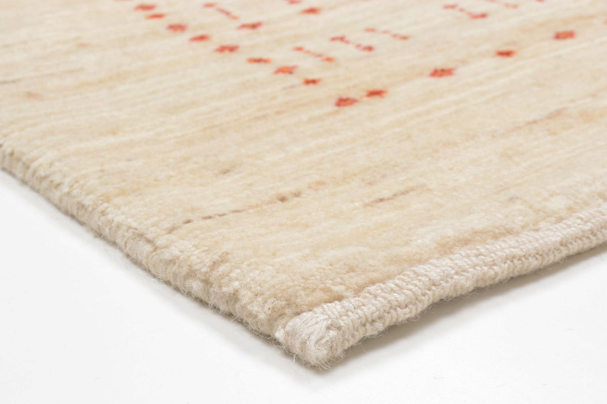 Gabbeh Tæppe - Loribaft Persisk - 201 x 119 cm - beige