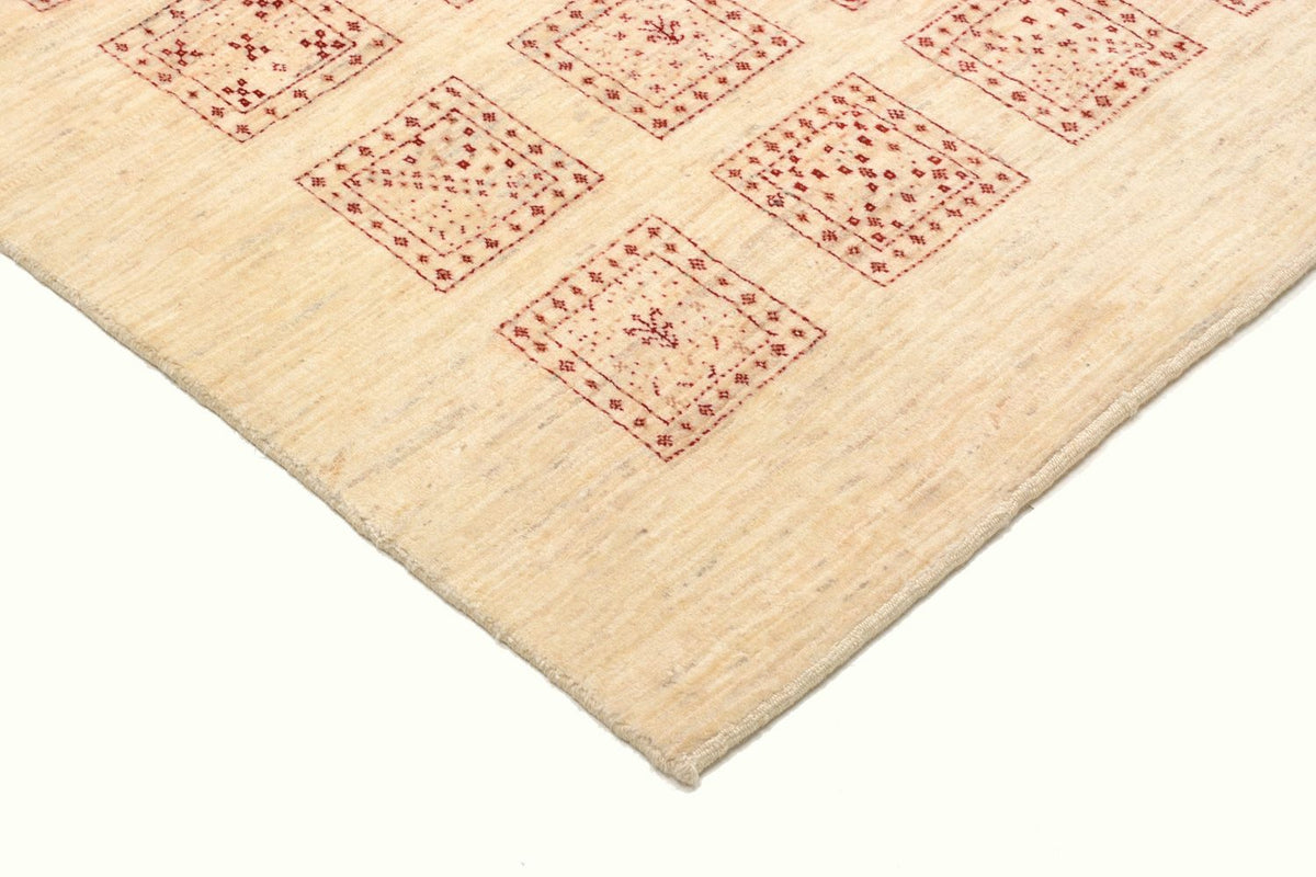 Gabbeh Tæppe - Loribaft Persisk - 211 x 141 cm - beige