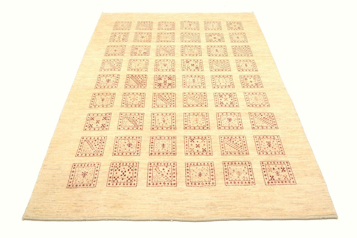 Gabbeh Tæppe - Loribaft Persisk - 211 x 141 cm - beige