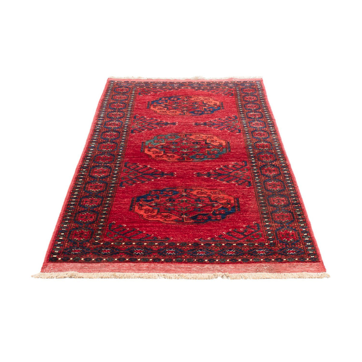 Løber Afghansk tæppe - 207 x 80 cm - rød
