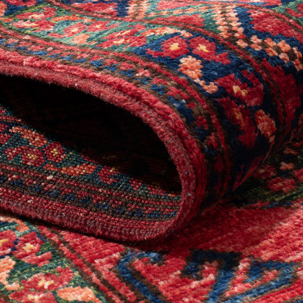Løber Afghansk tæppe - 204 x 82 cm - rød