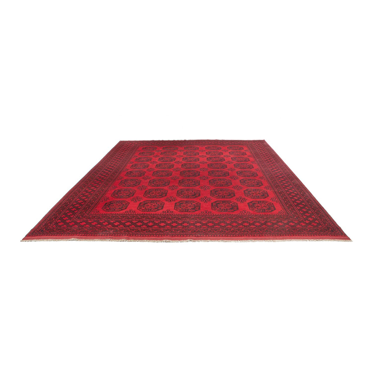 Afghansk tæppe - Filpa - 401 x 309 cm - rød