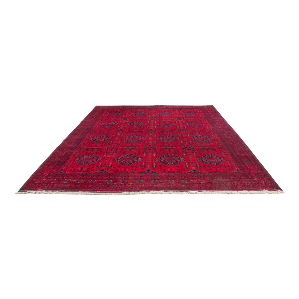 Afghansk tæppe - 397 x 295 cm - rød