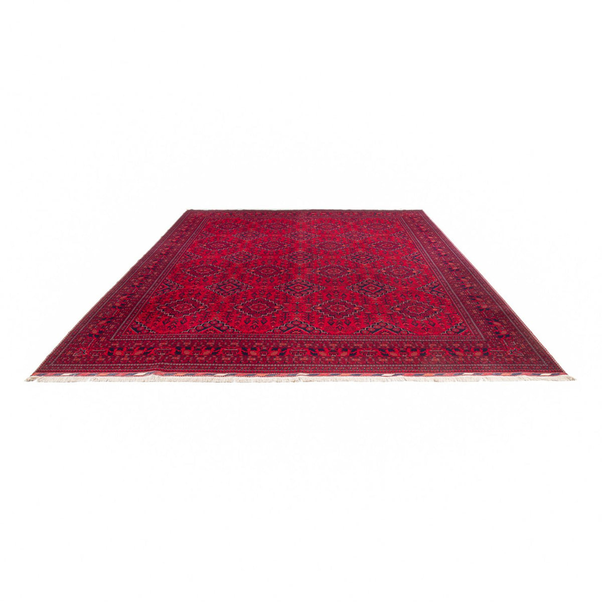 Afghansk tæppe - 396 x 297 cm - rød