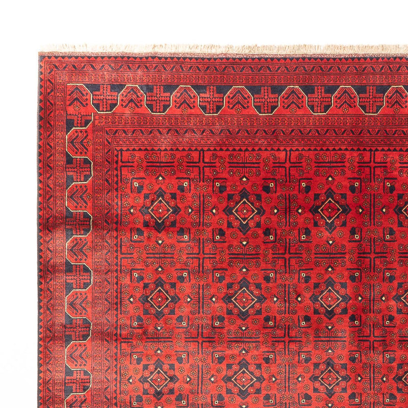 Afghansk tæppe - Kunduz - 383 x 300 cm - rød
