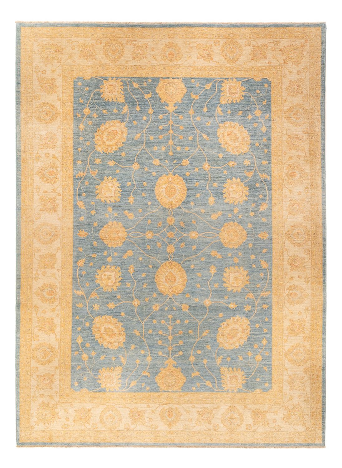 Ziegler Carpet - 369 x 273 cm - havblå