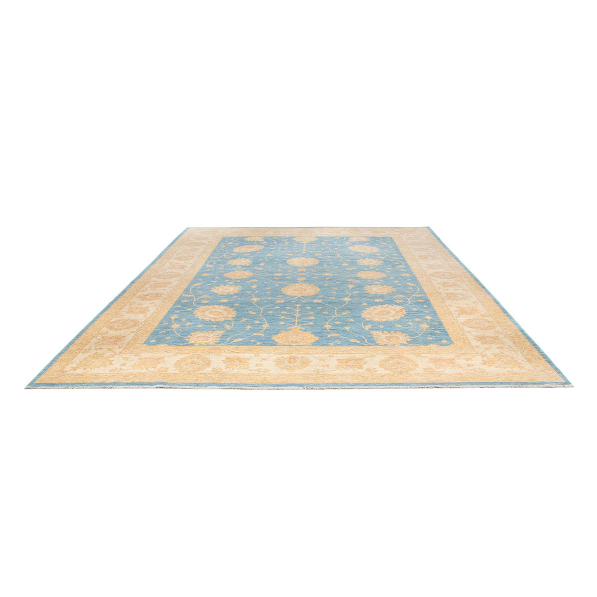 Ziegler Carpet - 369 x 273 cm - havblå