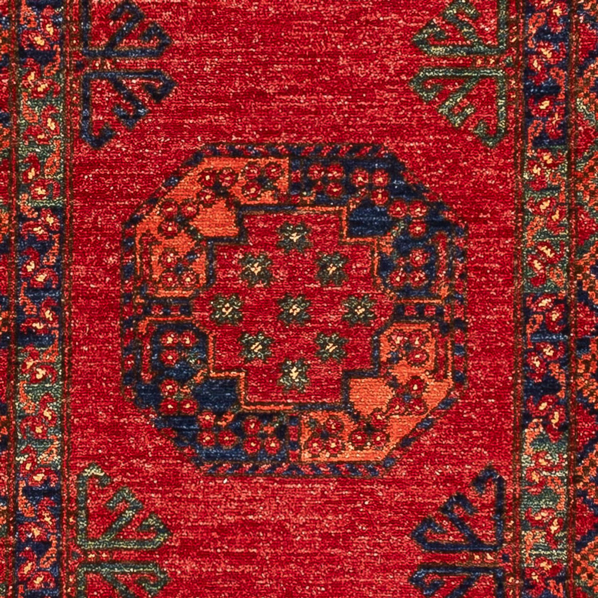 Løber Afghansk tæppe - 368 x 85 cm - rød