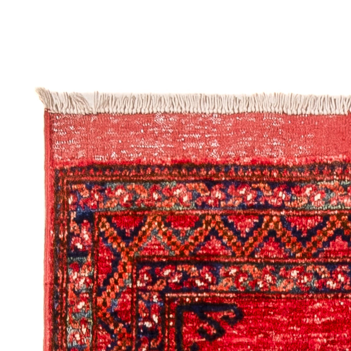 Løber Afghansk tæppe - 395 x 75 cm - rød
