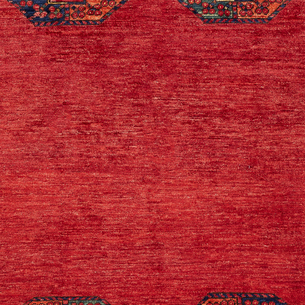 Afghansk tæppe - Kunduz - 205 x 158 cm - rød