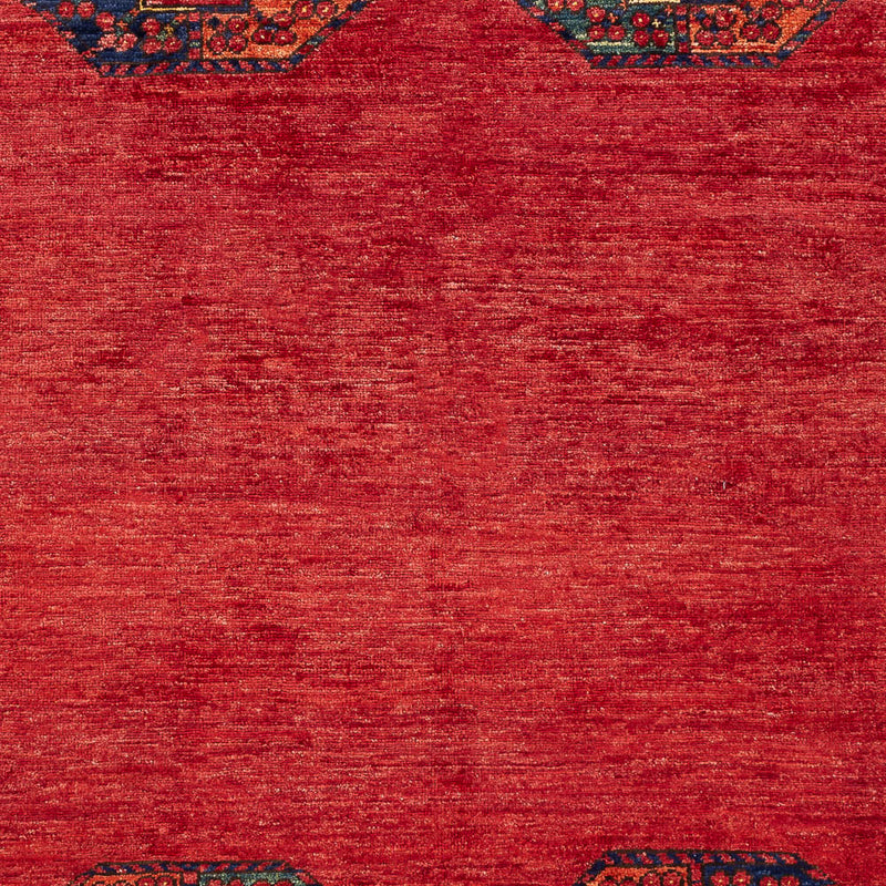 Afghansk tæppe - Kunduz - 205 x 158 cm - rød