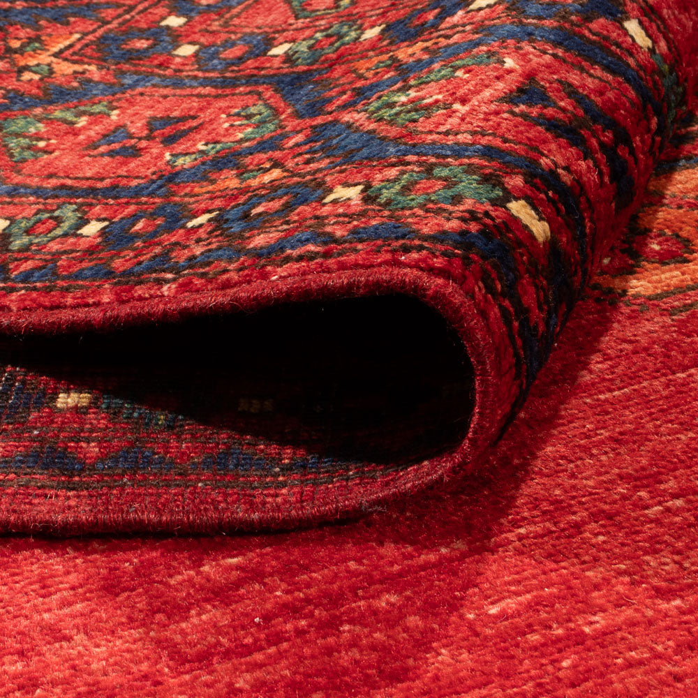 Afghansk tæppe - Kunduz - 215 x 156 cm - rød