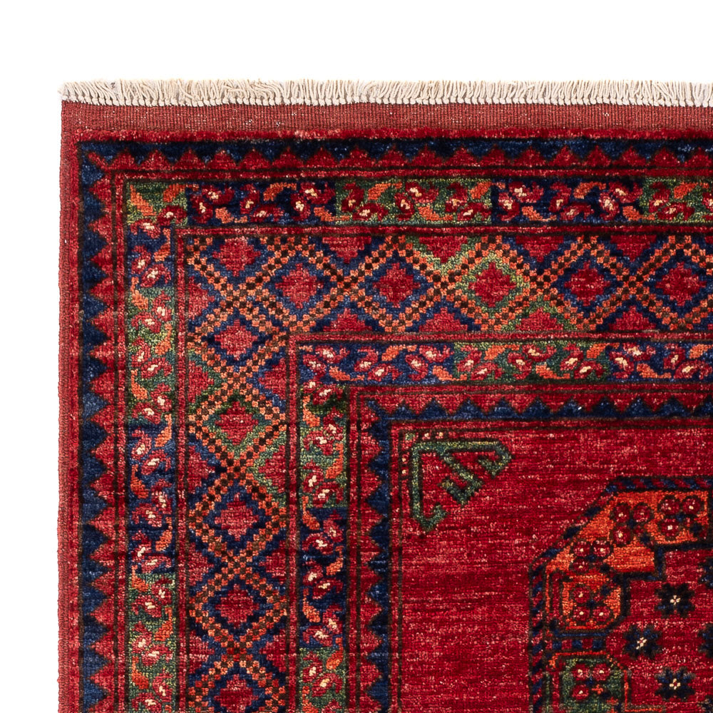 Afghansk tæppe - 179 x 123 cm - rød
