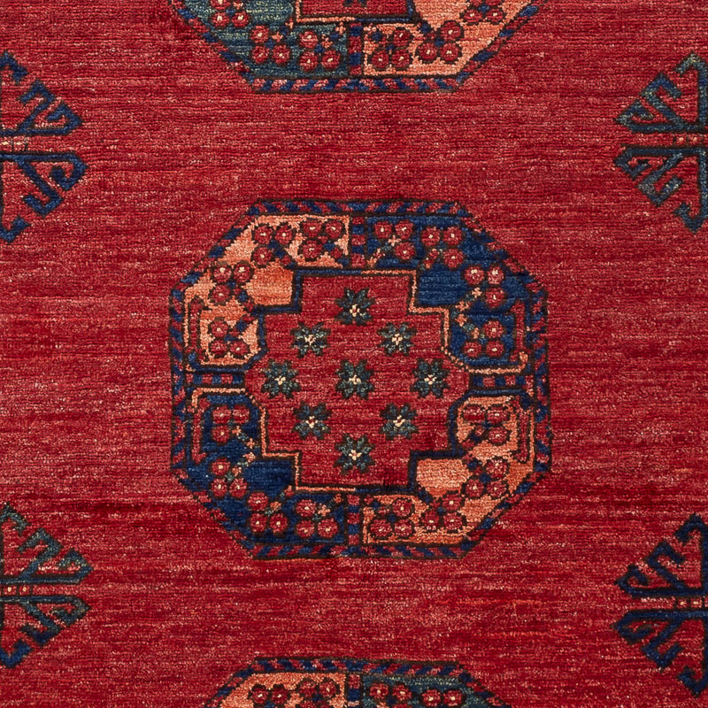 Afghansk tæppe - 181 x 124 cm - rød