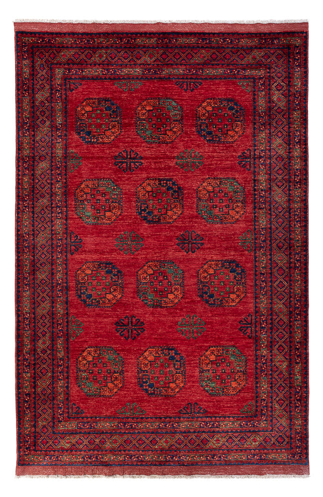 Afghansk tæppe - Kunduz - 317 x 213 cm - rød