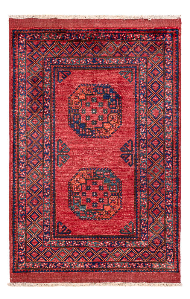 Afghansk tæppe - 154 x 102 cm - rød