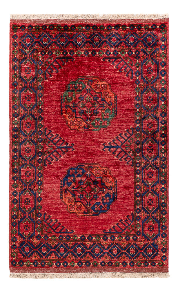 Afghansk tæppe - 150 x 100 cm - rød