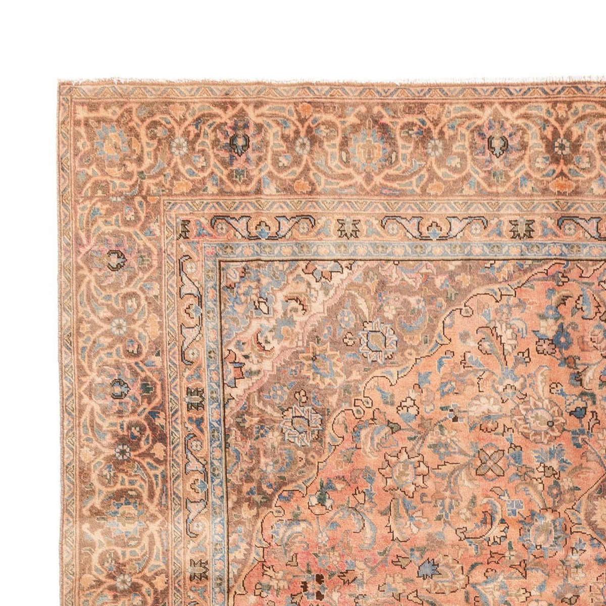 Vintage tæppe - 362 x 263 cm - mørk beige