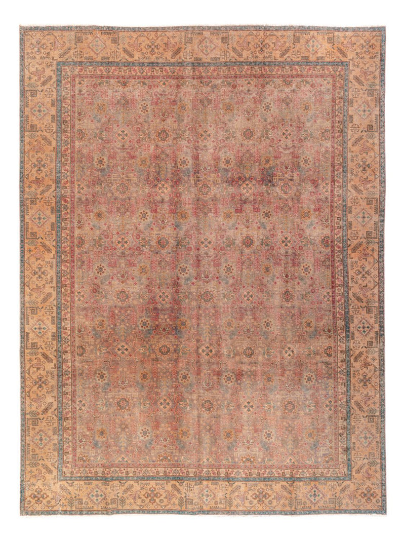 Vintage tæppe - 364 x 273 cm - mørk beige