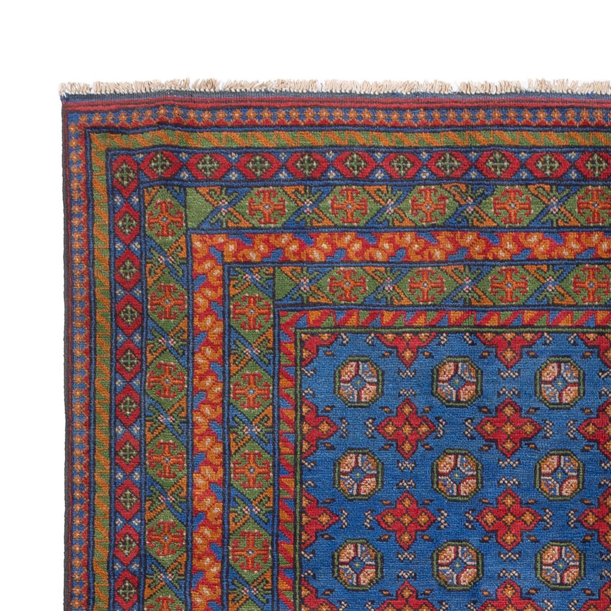 Afghansk tæppe - Filpa - 296 x 203 cm - blå