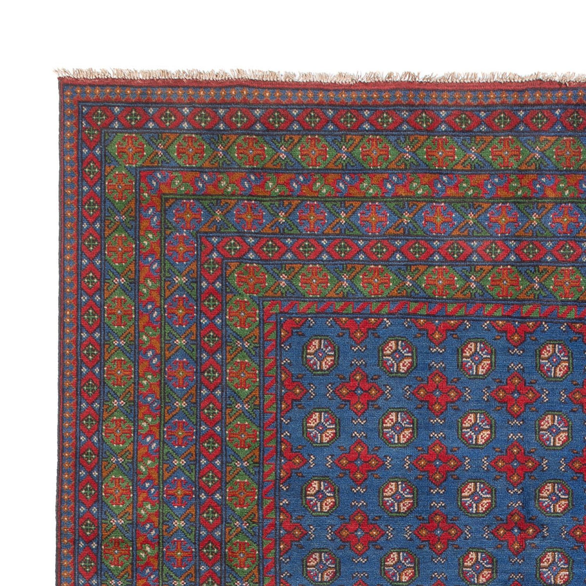 Afghansk tæppe - Filpa - 355 x 252 cm - blå