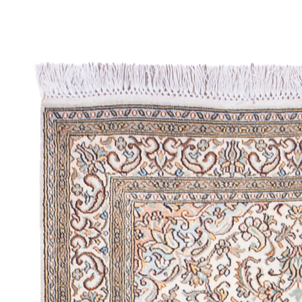 Løber Silketæppe - Kashmir Silk - 480 x 79 cm - mørk beige