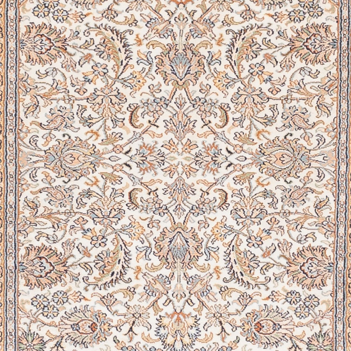 Løber Silketæppe - Kashmir Silk - 447 x 98 cm - creme