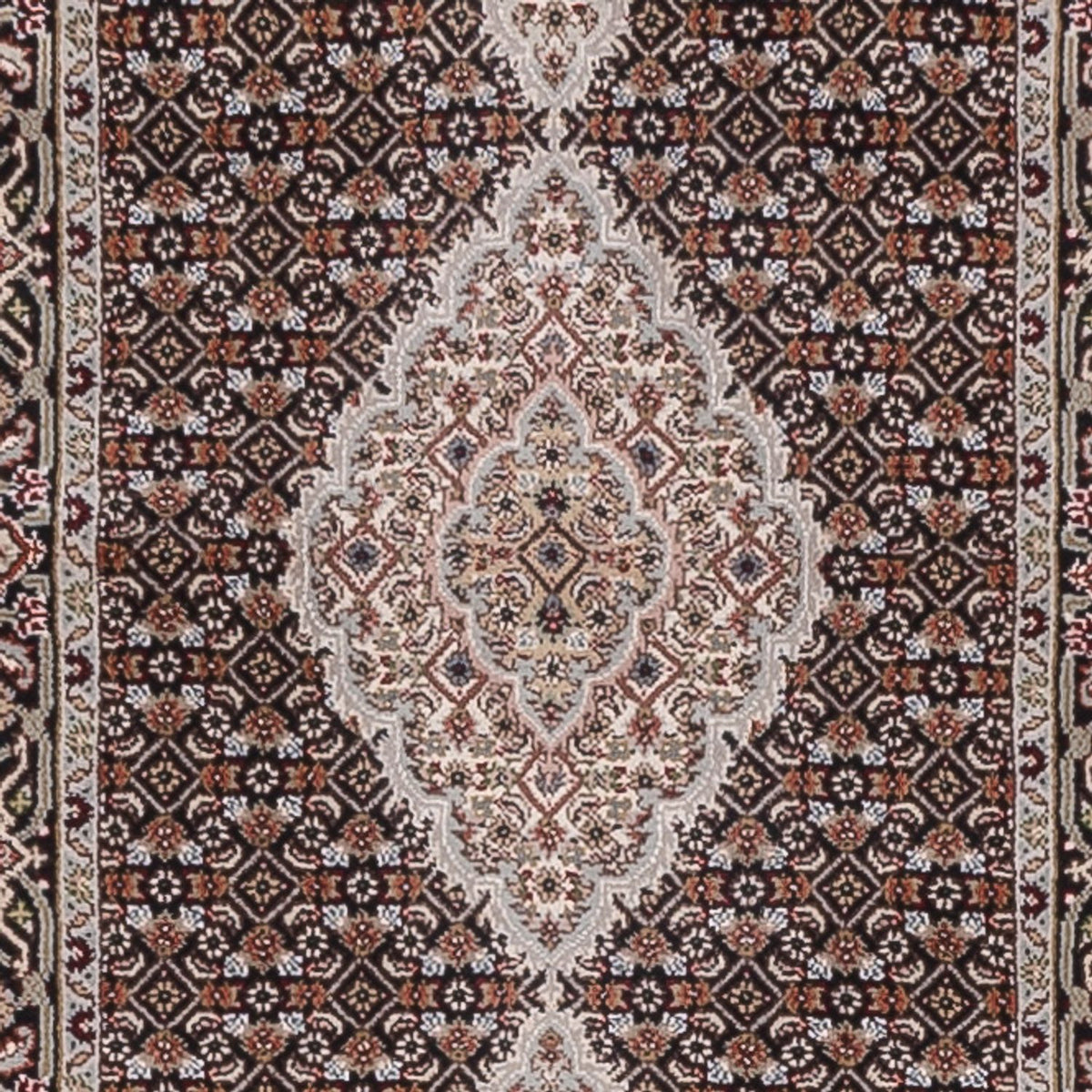 Løber Orientalsk tæppe - Tabriz - 406 x 82 cm - antracit