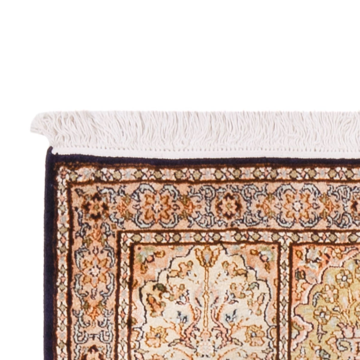 Løber Silketæppe - Kashmir Silk - 304 x 77 cm - mørk beige