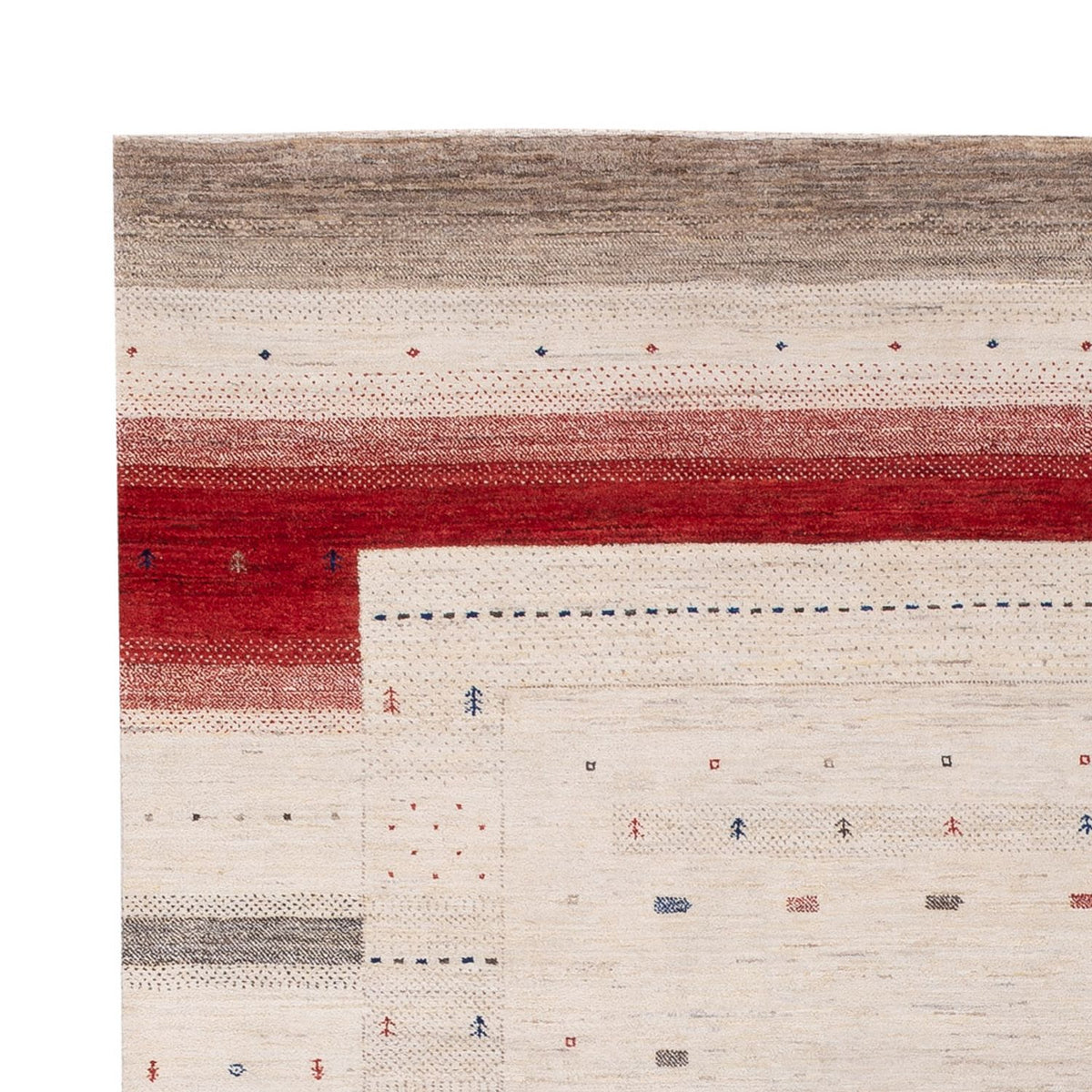 Gabbeh-tæppe - Loribaft Indus - 306 x 202 cm - creme