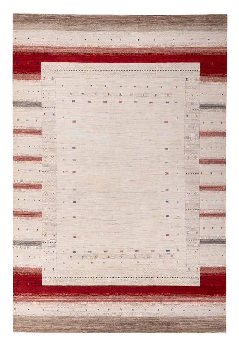 Gabbeh-tæppe - Loribaft Indus - 306 x 200 cm - creme