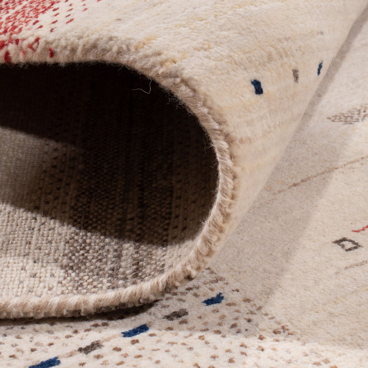 Gabbeh-tæppe - Loribaft Indus - 306 x 200 cm - creme