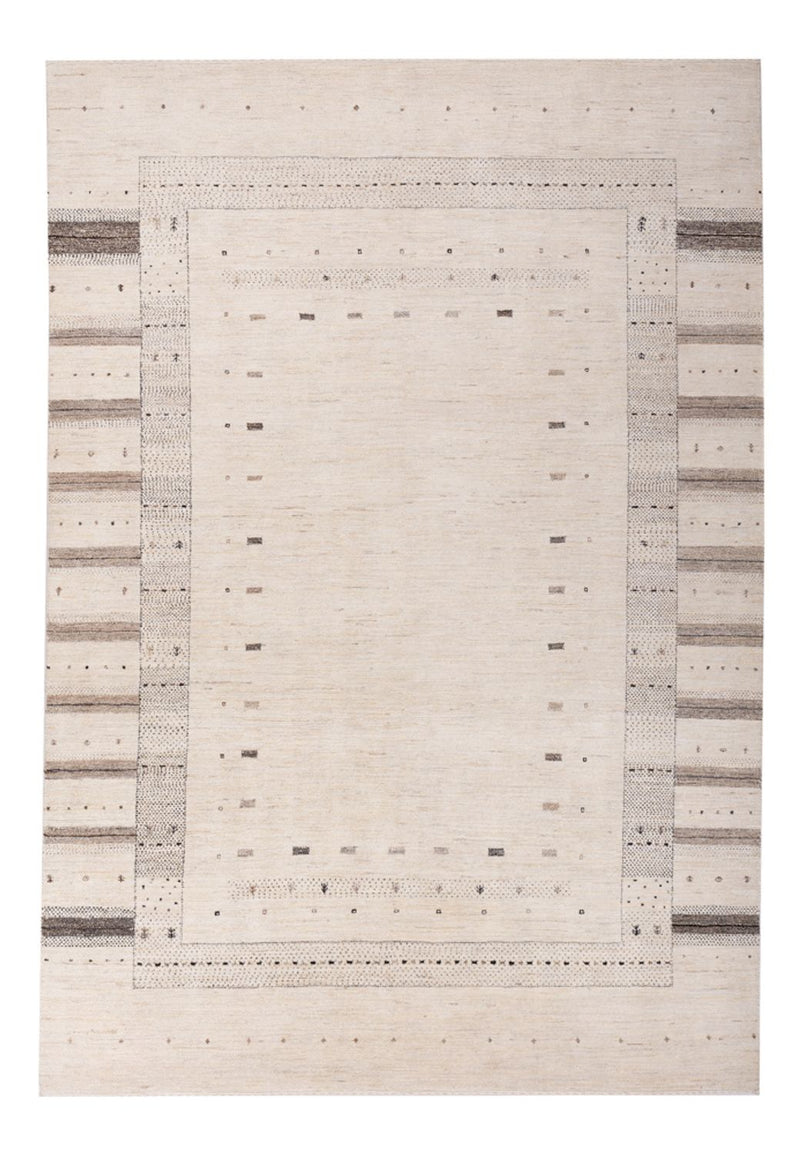 Gabbeh-tæppe - Loribaft Indus - 302 x 202 cm - creme