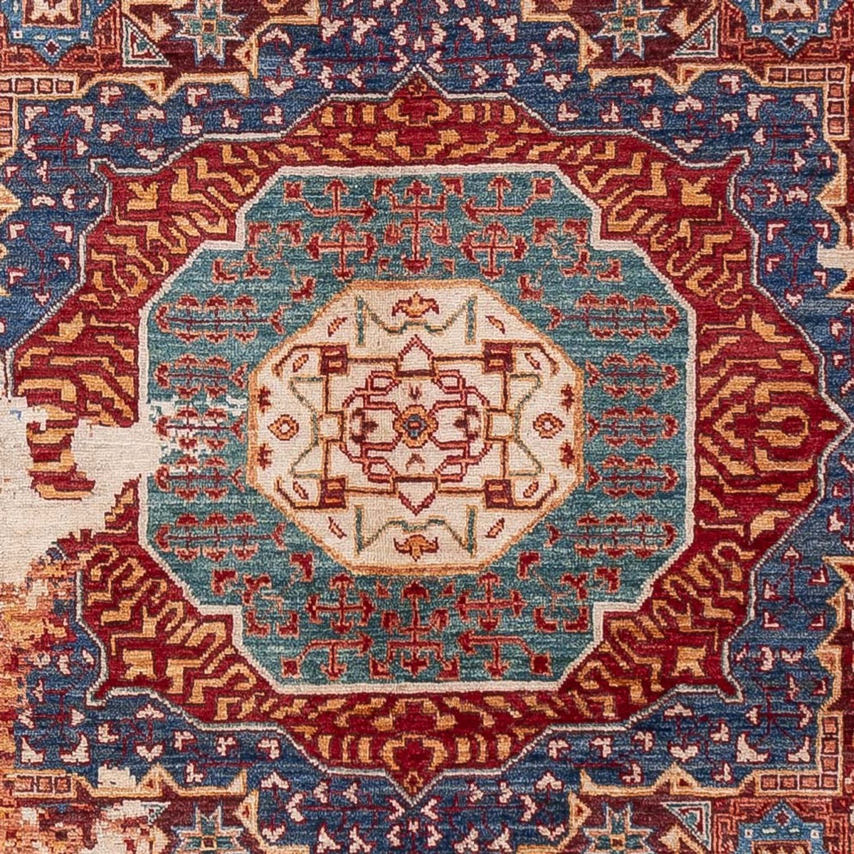 Designer tæppe - 233 x 172 cm - flerfarvet