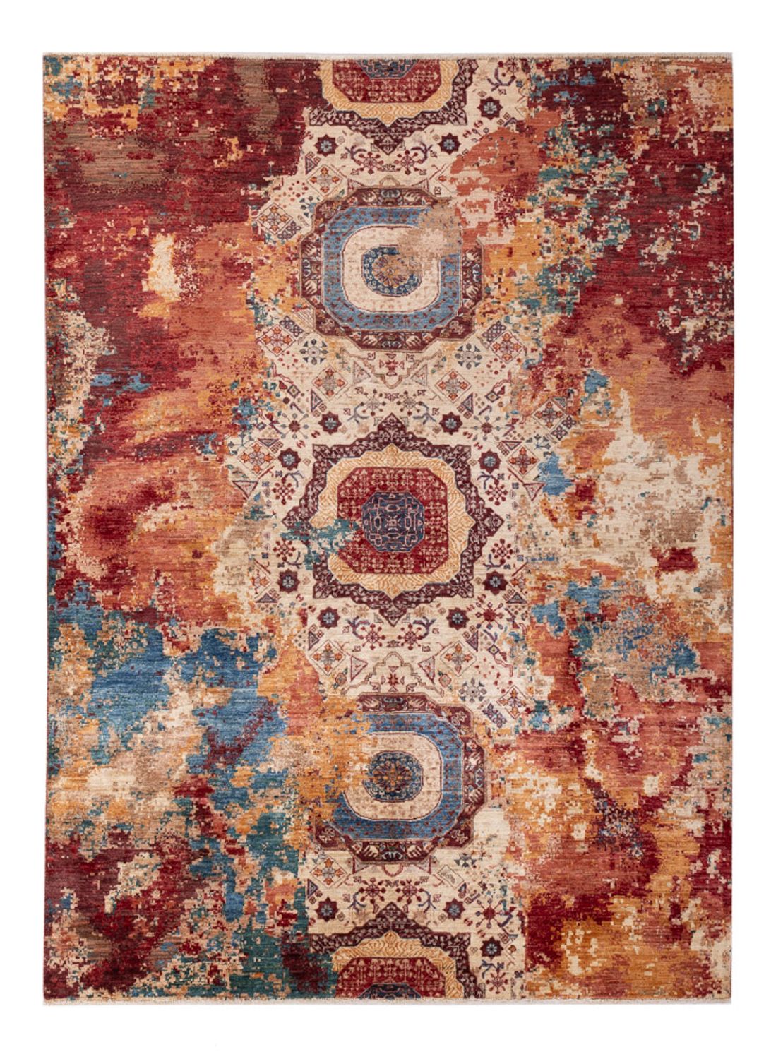Designer tæppe - 228 x 170 cm - flerfarvet