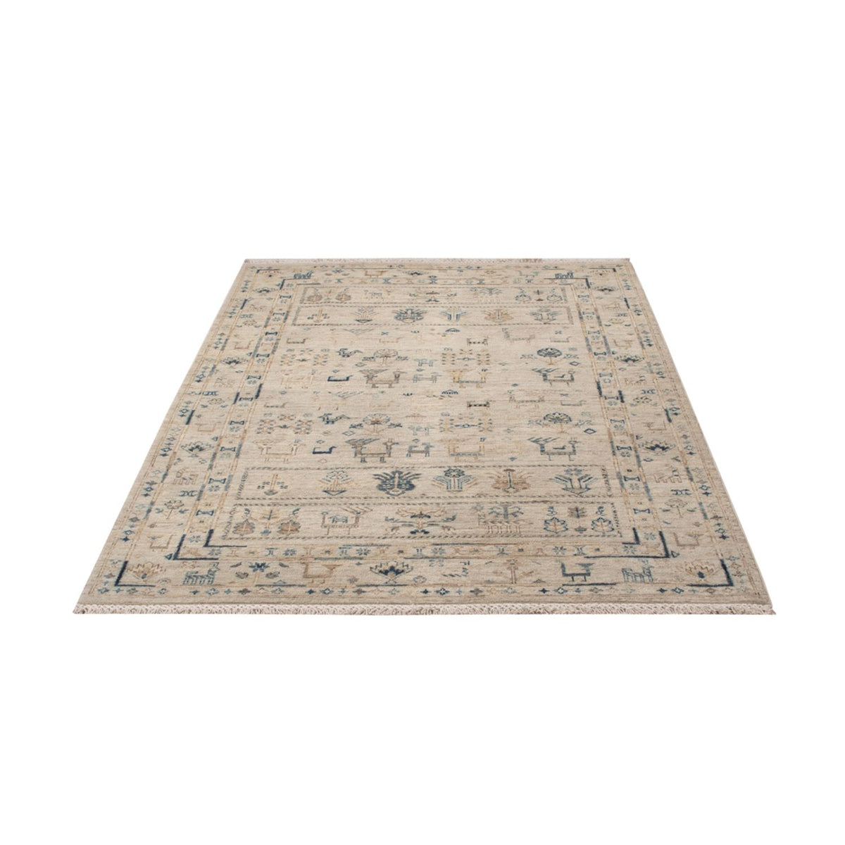 Designer tæppe - 185 x 121 cm - sølv