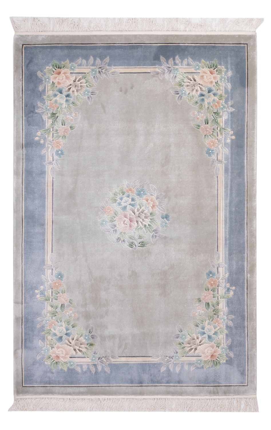 Silketæppe - China Silk - 185 x 123 cm - grå