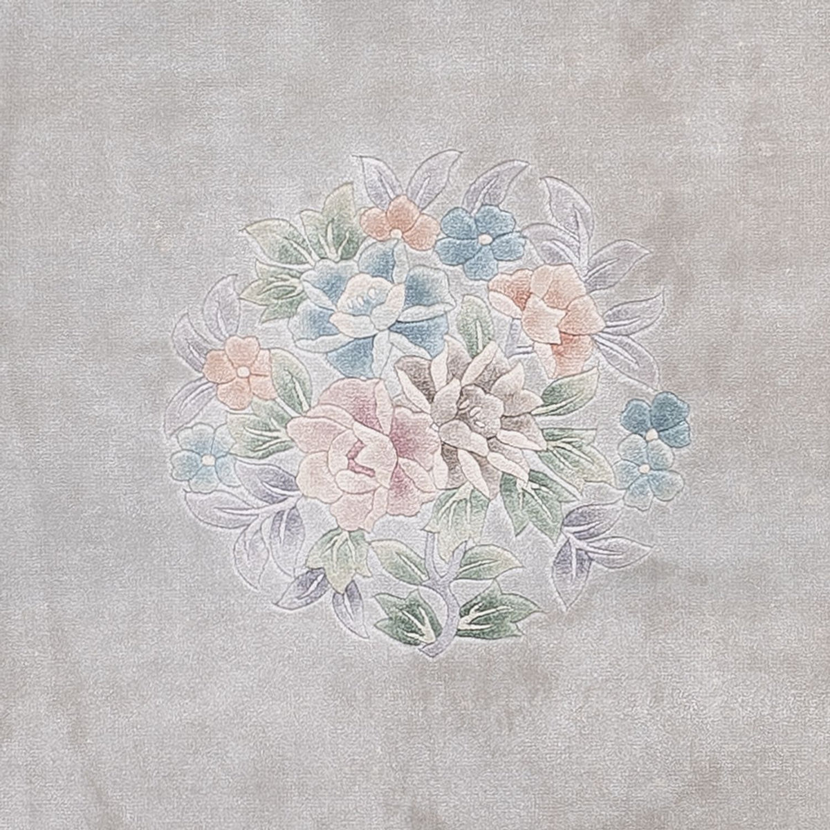 Silketæppe - China Silk - 185 x 123 cm - grå