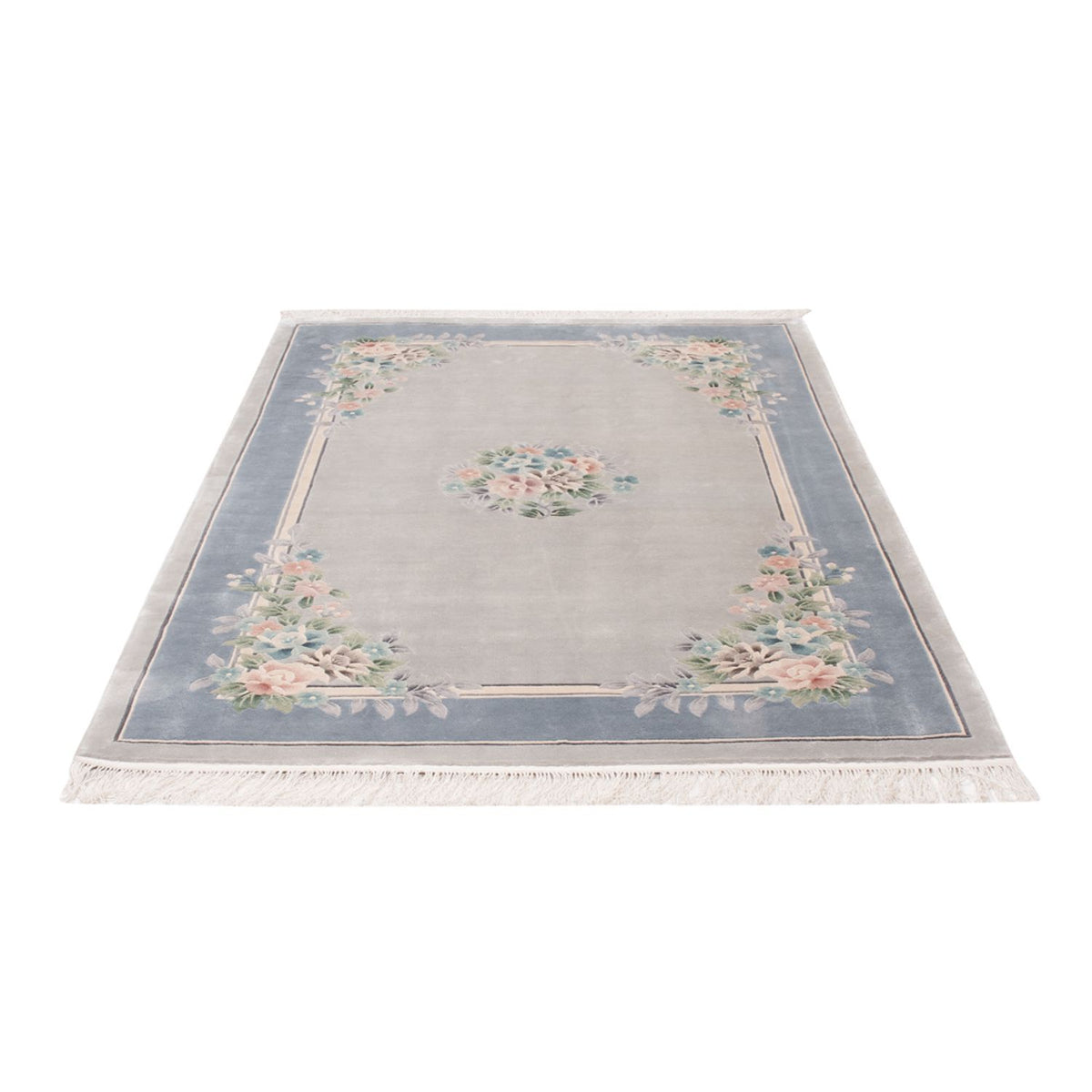 Silketæppe - China Silk - 185 x 123 cm - grå