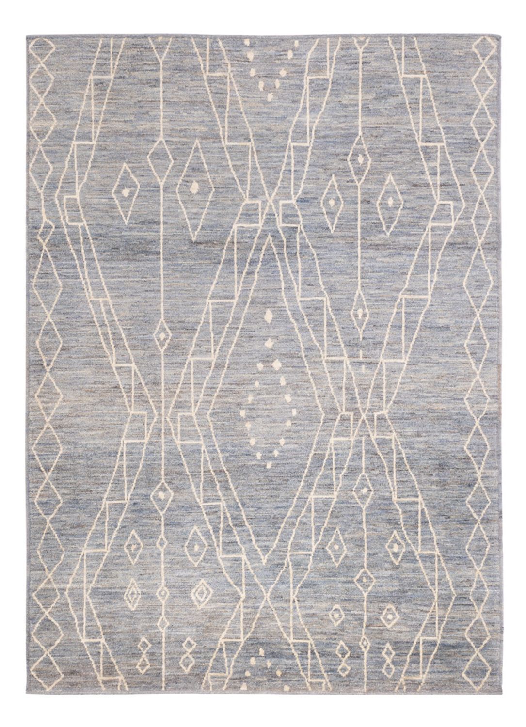 Berber tæppe - 208 x 148 cm - havblå