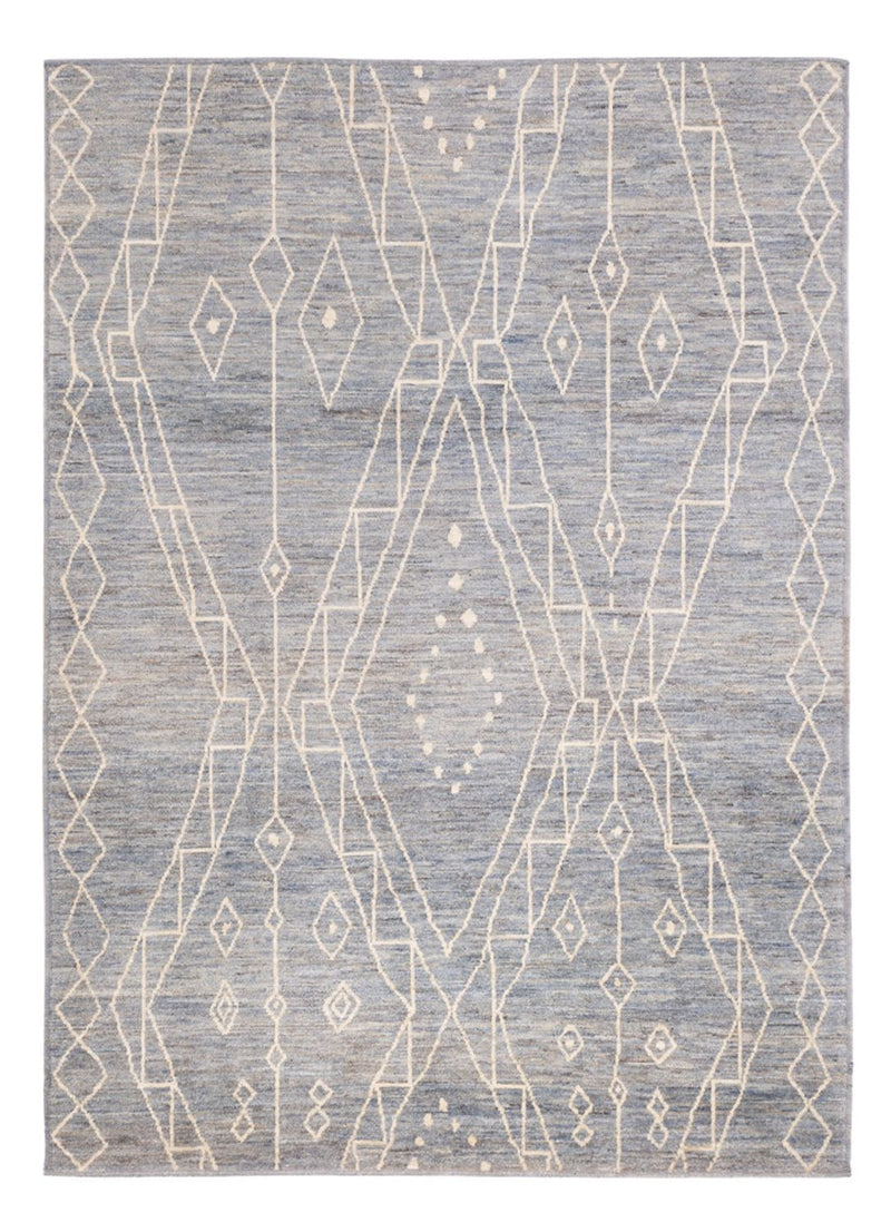 Berber tæppe - 208 x 148 cm - havblå