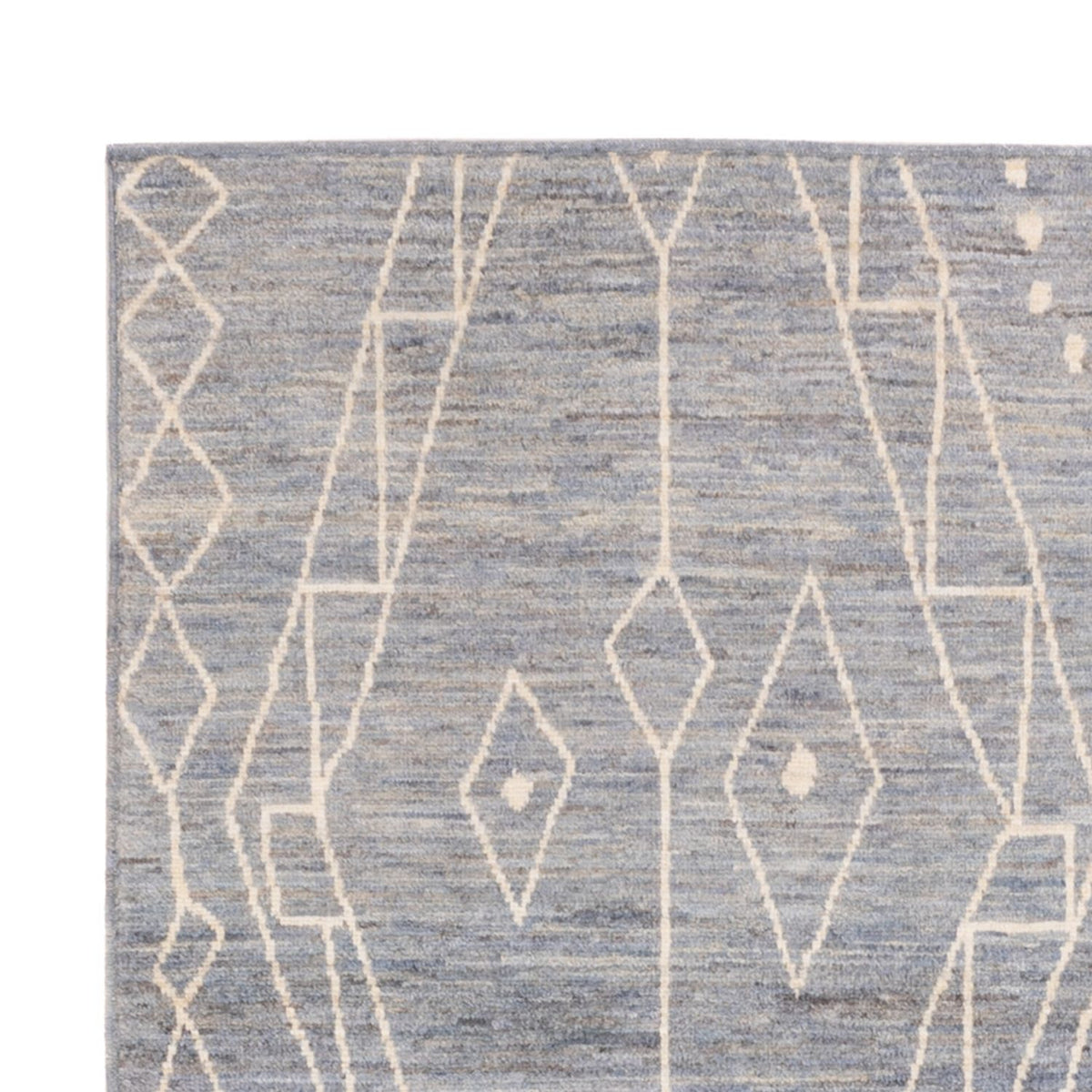 Berber tæppe - 208 x 148 cm - havblå