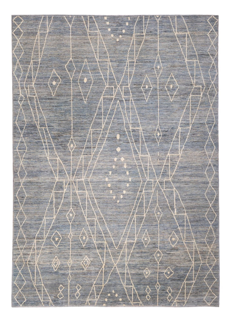 Berber tæppe - 288 x 204 cm - havblå