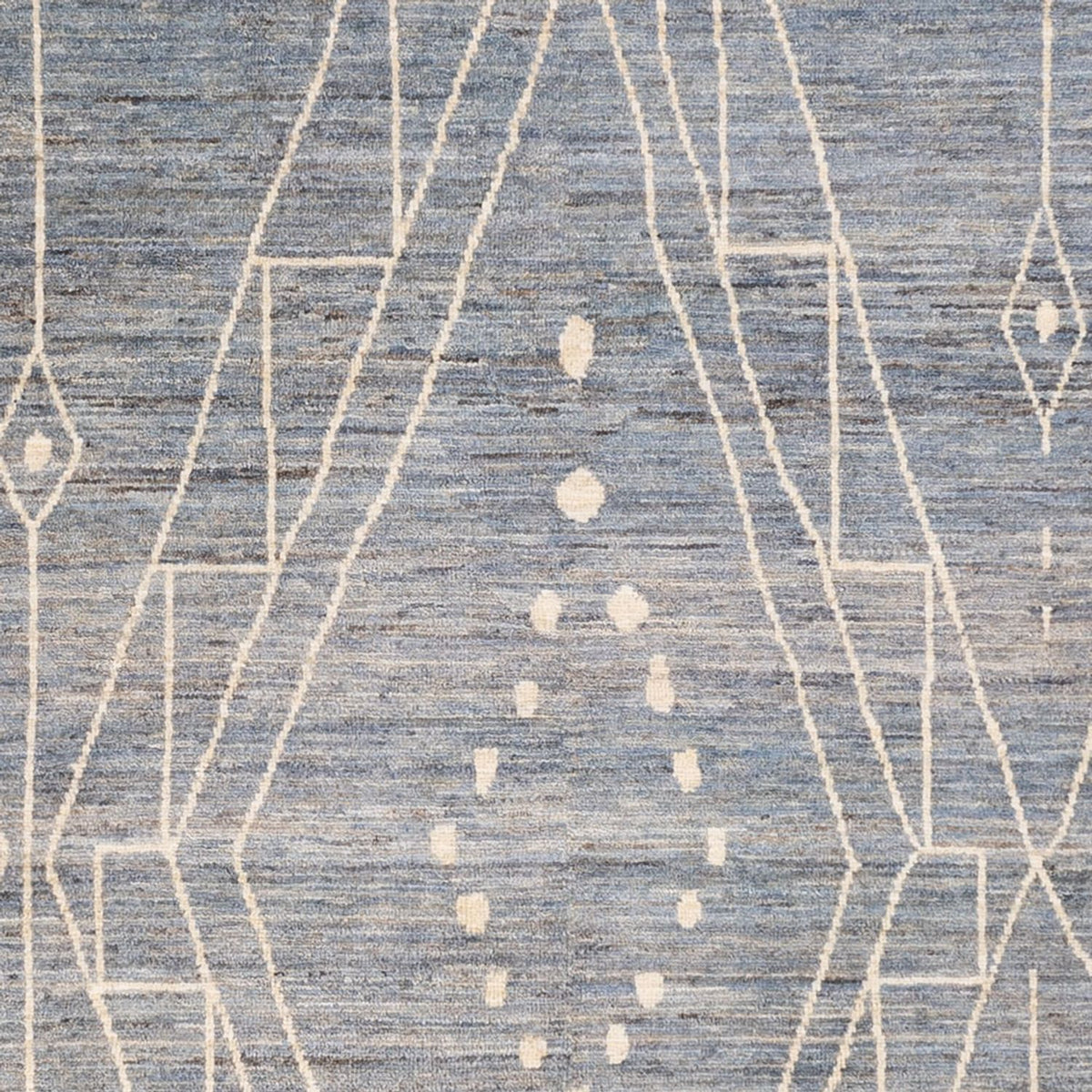 Berber tæppe - 288 x 204 cm - havblå